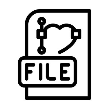 vektör dosya çizgisi vektör illüstrasyonu