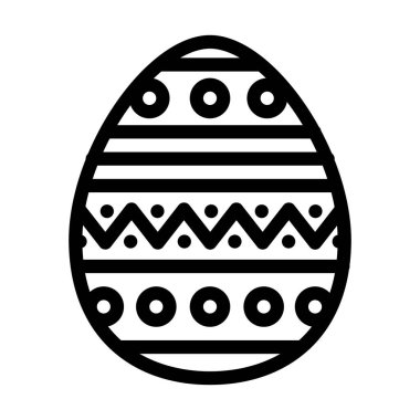 Paskalya bayramı çizgisi ikon vektör çizimi