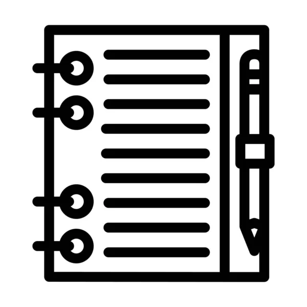 Replaceable leaflet diary line icon vector illustration — Vettoriale Stock