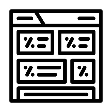 Yanan fiyat çizgisi ikonu vektör çizimi