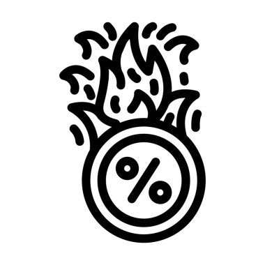 promo car çizgisi ikon vektör çizimi