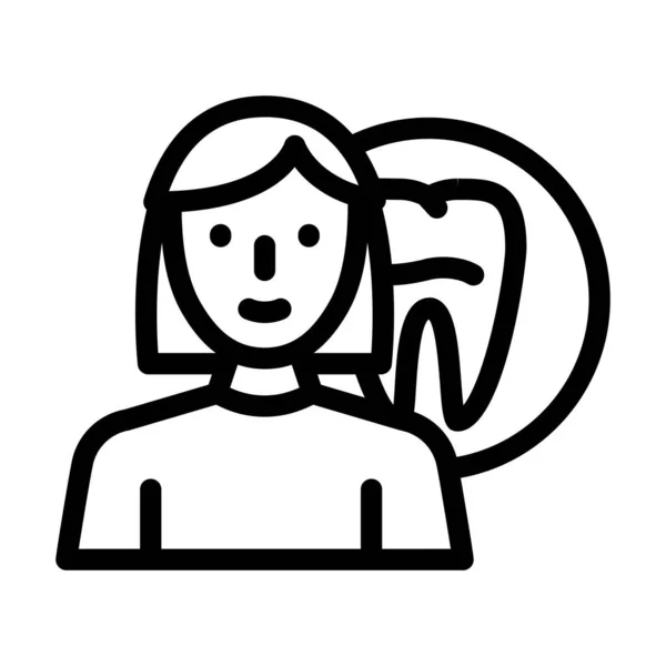 Dentist doctor line icon vector illustration — стоковый вектор