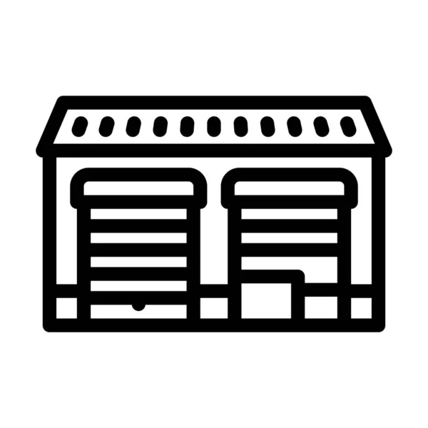 Warehouse rent line icon vector illustration — стоковый вектор