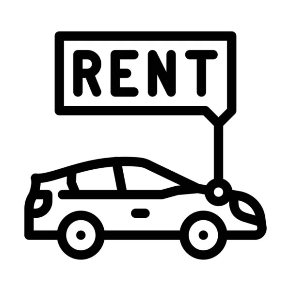 Car rental line icon vector illustration — Vetor de Stock