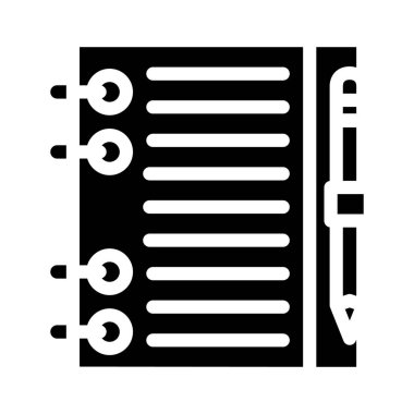 Değiştirilebilir broşür günlüğü simge vektör illüstrasyonu