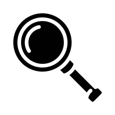 arama dosyası glyph simgesi vektör illüstrasyonu