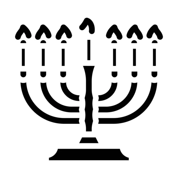 Hanukkah holiday glyph icon vector illustration —  Vetores de Stock