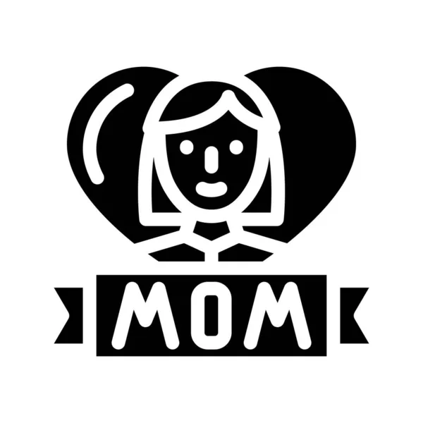 Dzień matki glif ikona wektor ilustracja — Wektor stockowy