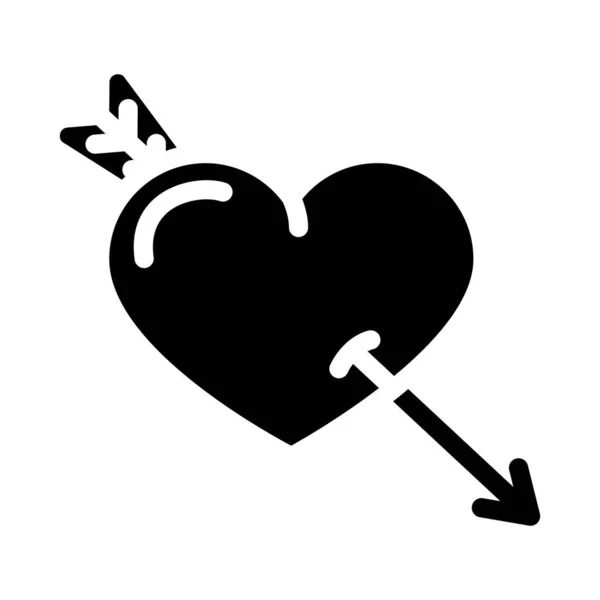 Valentine day glyph icon vector illustration — стоковый вектор