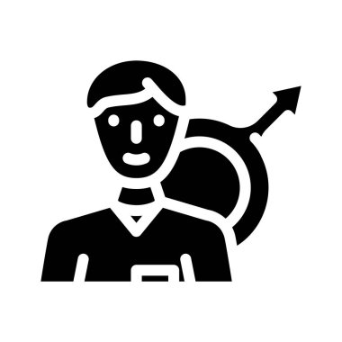 ürolog doktor glyph ikon vektör çizimi