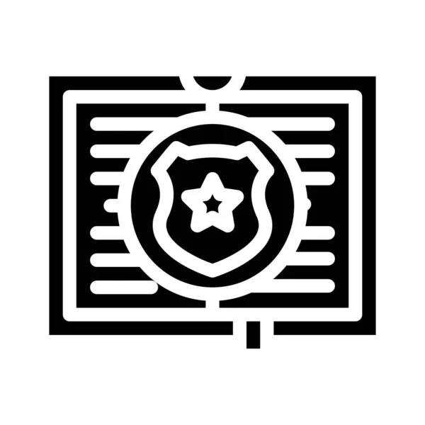 Police procedurals glyph icon vector illustration — Stock vektor