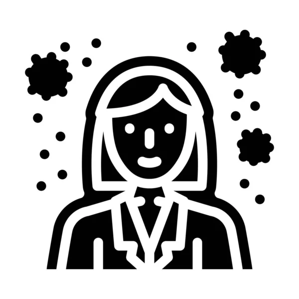 Immunologiste médecin glyphe icône vecteur illustration — Image vectorielle