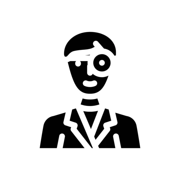Médecin médecin glyphe icône vectoriel illustration — Image vectorielle