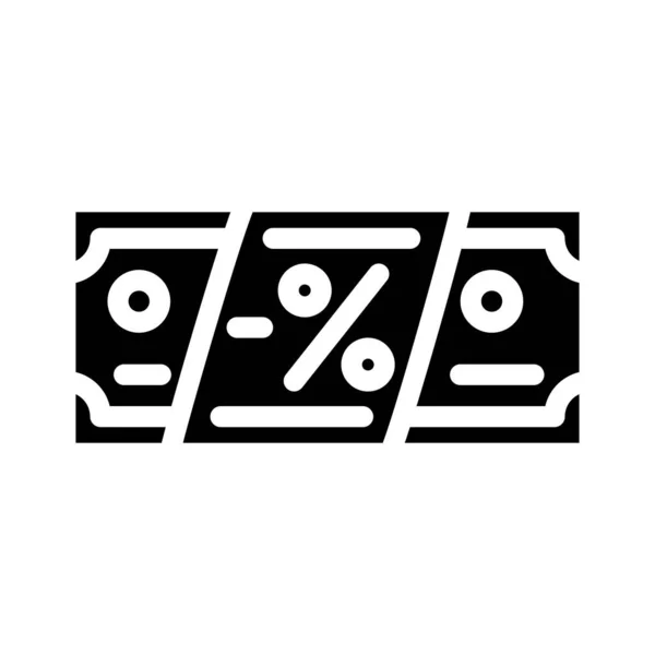 Location of discount sale glyph icon vector illustration — 스톡 벡터