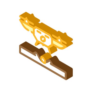 İHA tarımı izometrik ikon vektör çizimi