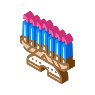 kwanzaa bayramı izometrik ikon vektör çizimi