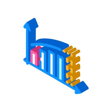 Faydalı pasif gelir infografik izometrik ikon vektör çizimi