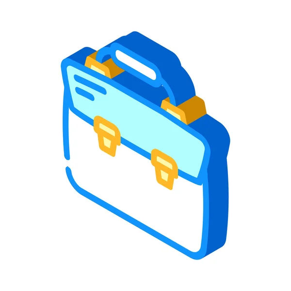 Briefcase bag isometric icon vector illustration — стоковый вектор