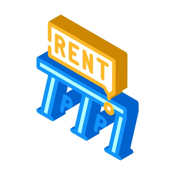 Parking rent isometric icon vector illustration — Stock Vector