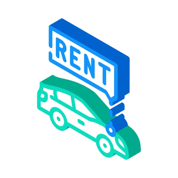 Car rental isometric icon vector illustration — Stock vektor