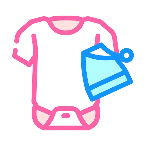 Cloth for newborn baby color icon vector illustration — 图库矢量图片