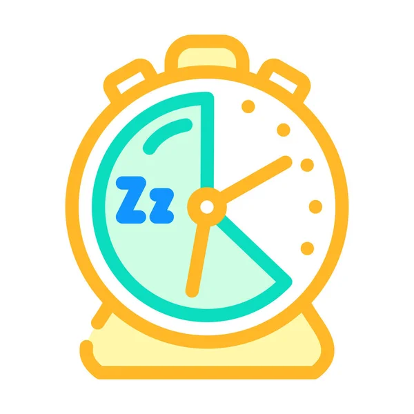 Sleep hours color icon vector illustration — 스톡 벡터