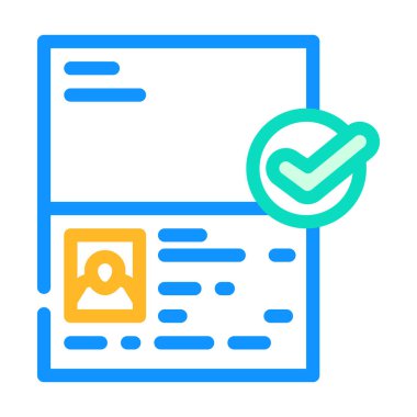 Pasaport Uyumu renk vektör illüstrasyonu