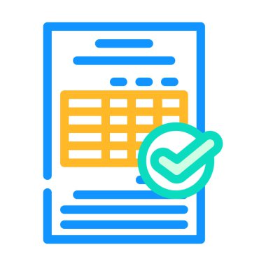 tablo veya denetim uyumluluğu renk vektör illüstrasyonuName