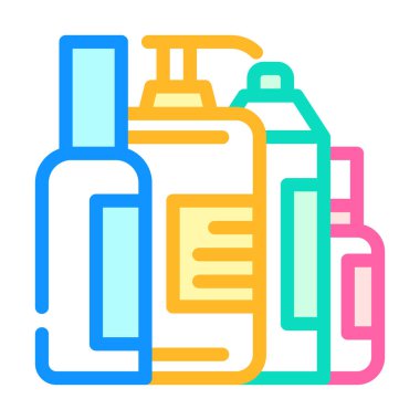 Cilt kozmetik set renk vektör çizimi