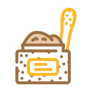 Kozmetik bilimi krem rengi vektör illüstrasyonunu temizle