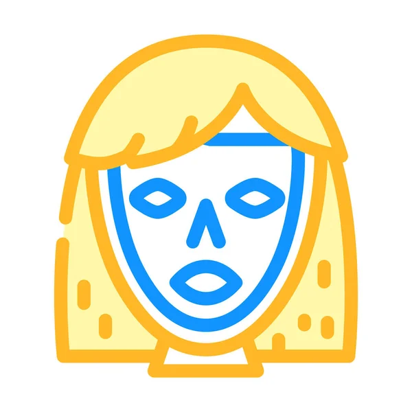 Máscara facial cosmética color icono vector ilustración — Archivo Imágenes Vectoriales