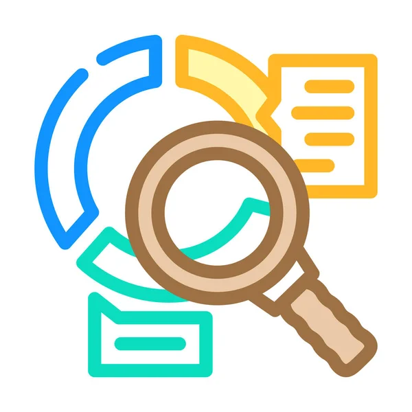 Research chart color icon vector illustration — Stock vektor