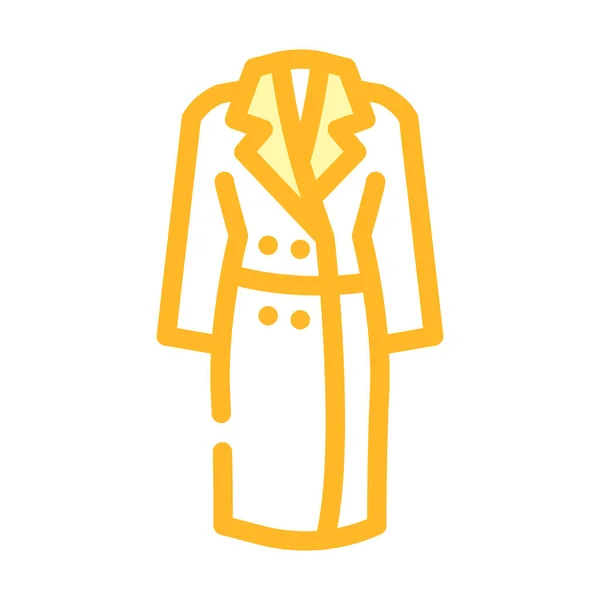 Manteaux mode vêtement couleur icône vectoriel illustration — Image vectorielle