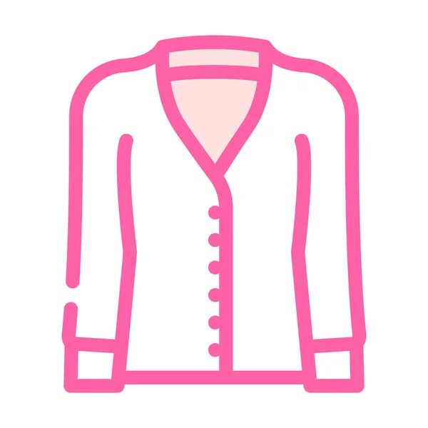 Cardigans clothing color icon vector illustration — стоковый вектор