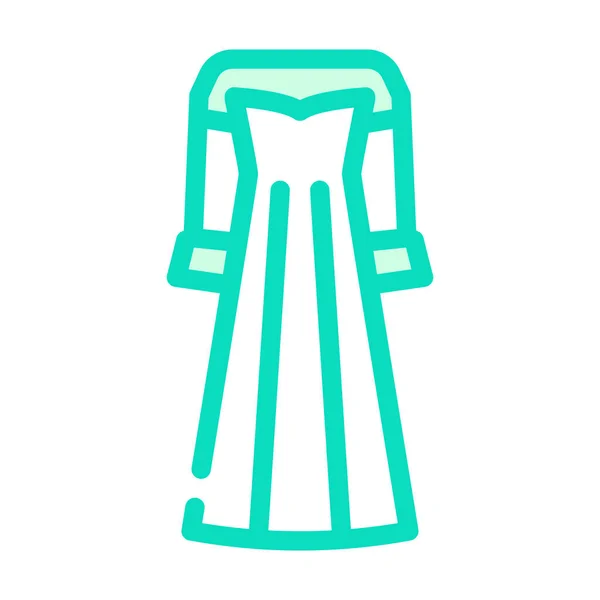 Dresses evening gowns color icon vector illustration — Vetor de Stock