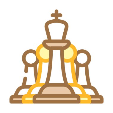 Satranç oyunu renk vektör illüstrasyonu