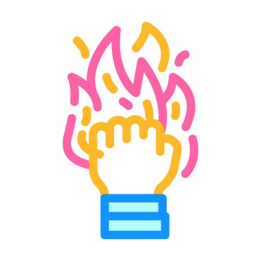 motivasyon çalışanı renk vektör illüstrasyonu