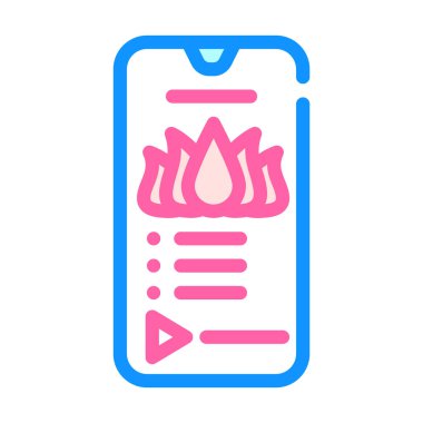 Meditasyon renk ikonu çizimi için telefon uygulaması