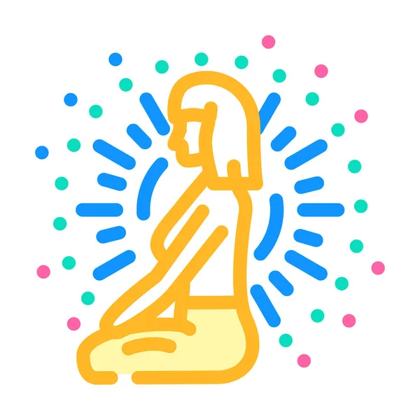 Harmonie Meditation Farbe Symbol Vektor Illustration — Stockvektor