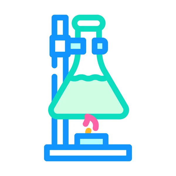 Experiments in laboratory tool color icon vector illustration — Stock vektor