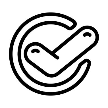 Kontrol işareti uyumluluk çizgisi vektör illüstrasyonu