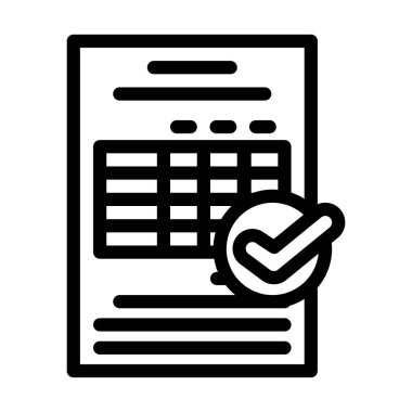 tablo veya denetim uyumluluk çizgi vektör illüstrasyonuName