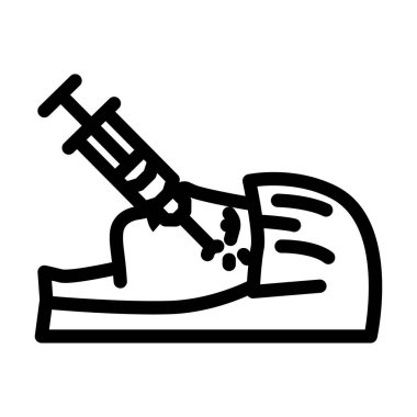 renklendirme prosedürü çizgisi vektör illüstrasyonu