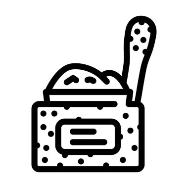 Kozmetoloji krem hattı ikon vektör illüstrasyonunu temizle