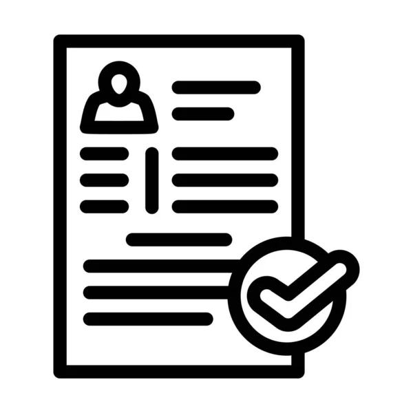 Cv compliance line icon vector illustration — 스톡 벡터