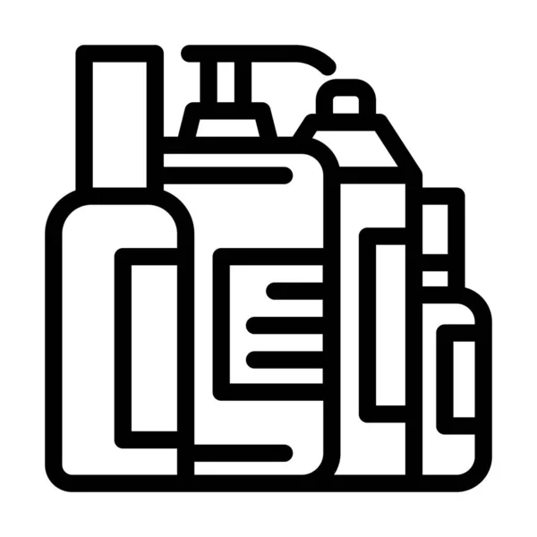 Skincare cosmetic set line icon vector illustration — стоковый вектор