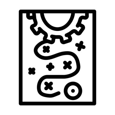 strateji uzmanlığı satır ikonu vektör illüstrasyonu