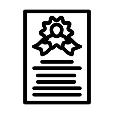 yetenek sertifikası yönetici satırı vektör illüstrasyonu