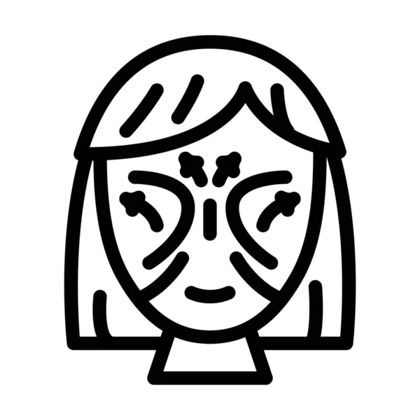 Lifting face skin line icon vector illustration — Stockvektor