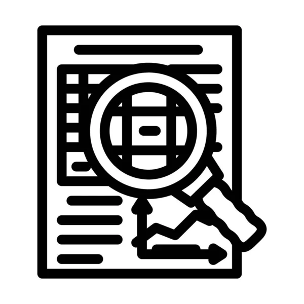 Research financial document line icon vector illustration — Stock vektor